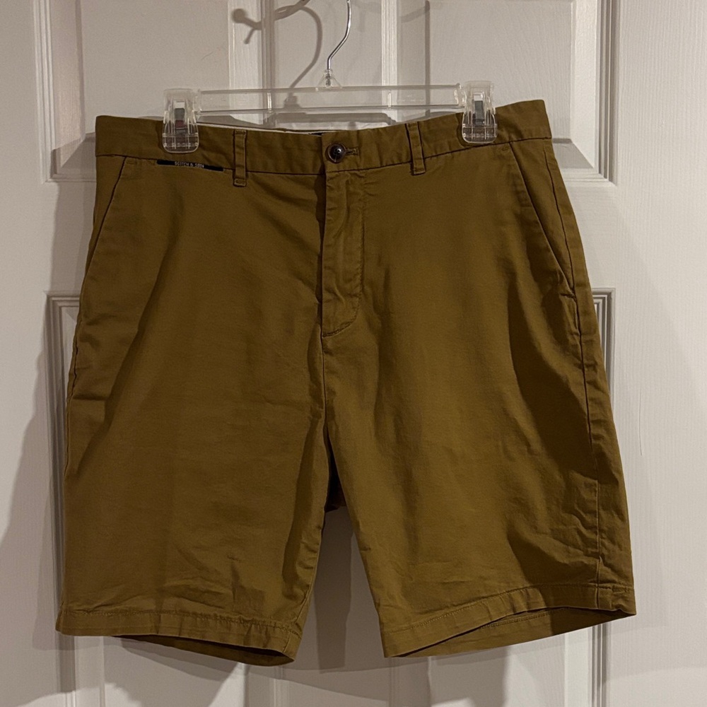 Scotch & Soda Men's Tan Chino‎ Flat Front Shorts size 32